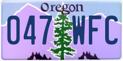 OR license plate 047WFC
