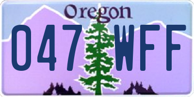 OR license plate 047WFF