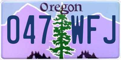 OR license plate 047WFJ