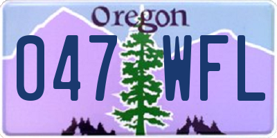 OR license plate 047WFL