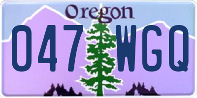OR license plate 047WGQ
