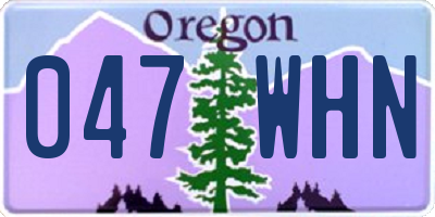 OR license plate 047WHN
