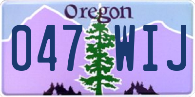 OR license plate 047WIJ