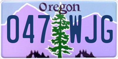 OR license plate 047WJG