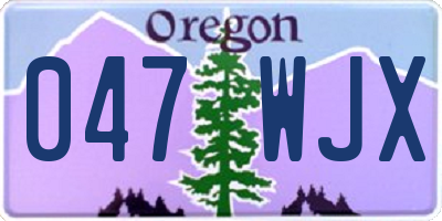 OR license plate 047WJX