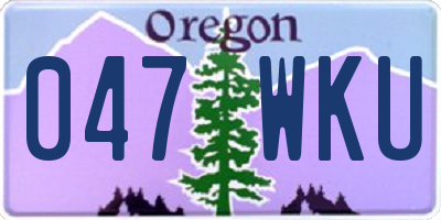 OR license plate 047WKU