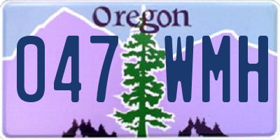 OR license plate 047WMH