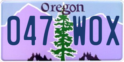 OR license plate 047WOX