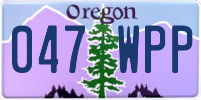 OR license plate 047WPP