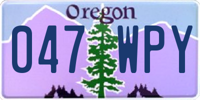 OR license plate 047WPY