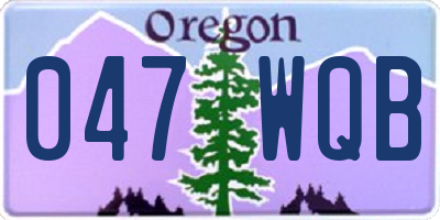 OR license plate 047WQB