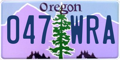 OR license plate 047WRA