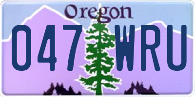 OR license plate 047WRU