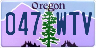 OR license plate 047WTV