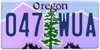 OR license plate 047WUA