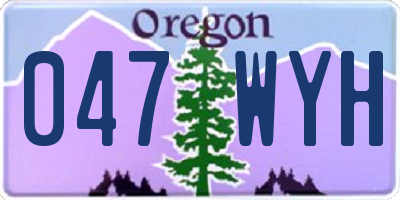 OR license plate 047WYH