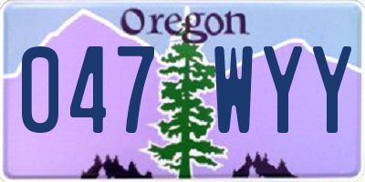 OR license plate 047WYY