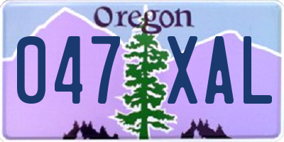 OR license plate 047XAL