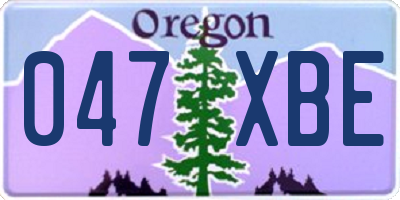 OR license plate 047XBE