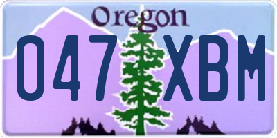 OR license plate 047XBM