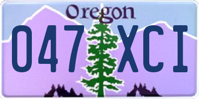 OR license plate 047XCI