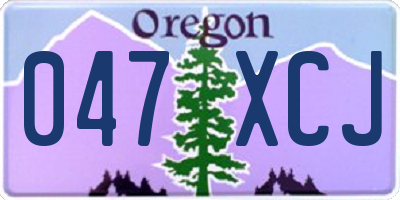 OR license plate 047XCJ
