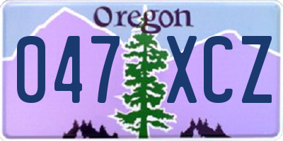 OR license plate 047XCZ