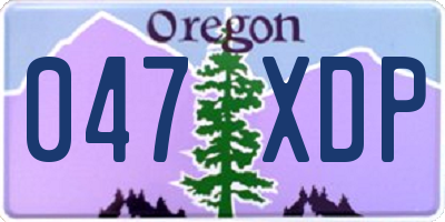 OR license plate 047XDP