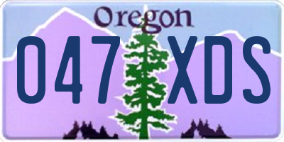 OR license plate 047XDS