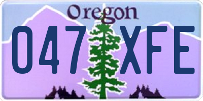 OR license plate 047XFE