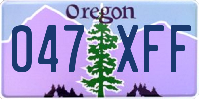 OR license plate 047XFF