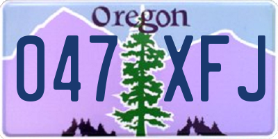OR license plate 047XFJ
