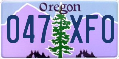 OR license plate 047XFO