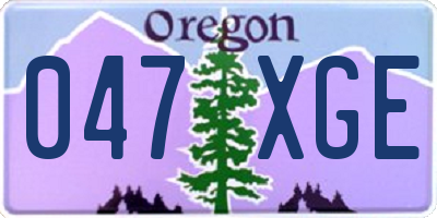 OR license plate 047XGE