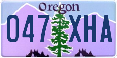 OR license plate 047XHA