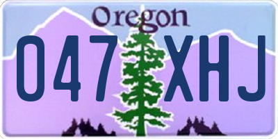OR license plate 047XHJ