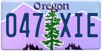 OR license plate 047XIE