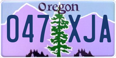 OR license plate 047XJA