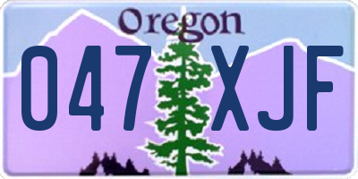 OR license plate 047XJF