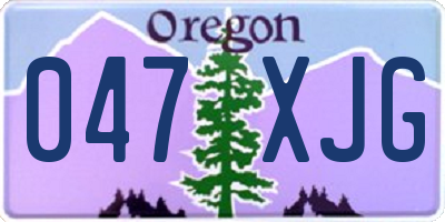 OR license plate 047XJG