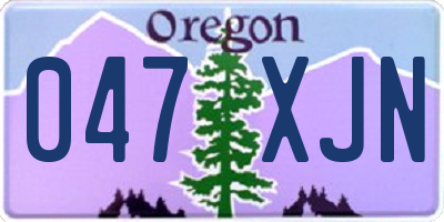 OR license plate 047XJN