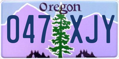 OR license plate 047XJY