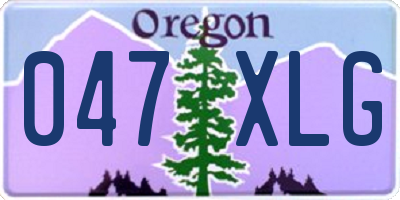 OR license plate 047XLG