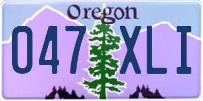 OR license plate 047XLI
