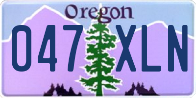 OR license plate 047XLN