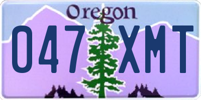 OR license plate 047XMT