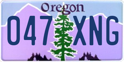 OR license plate 047XNG