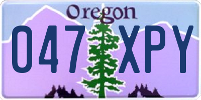OR license plate 047XPY