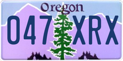 OR license plate 047XRX