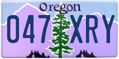 OR license plate 047XRY